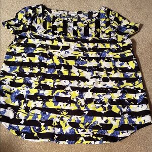 Colorful Abstract Print Blouse